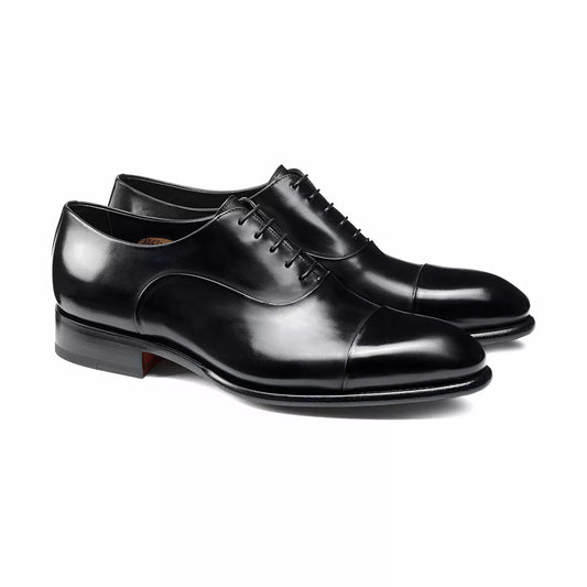 Stringata Oxford  Pelle Nera