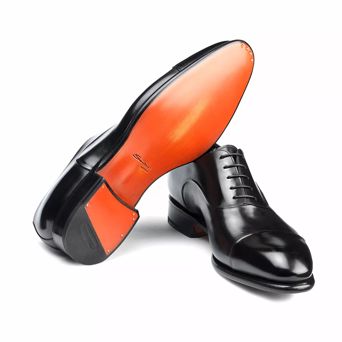 Stringata Oxford Pelle Nera
