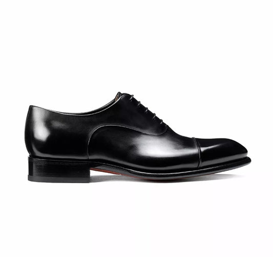 Stringata Oxford  Pelle Nera