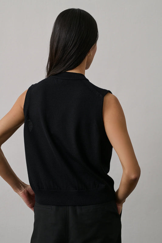 Cardigan Gilet Lana Nero