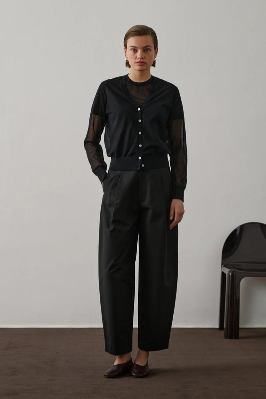 Cardigan Trasparente Nero