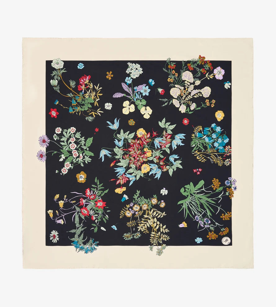 Foulard Grande Twill Seta Nero