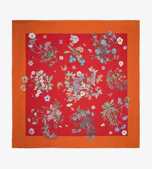 Foulard Grande Twill Seta Rosso