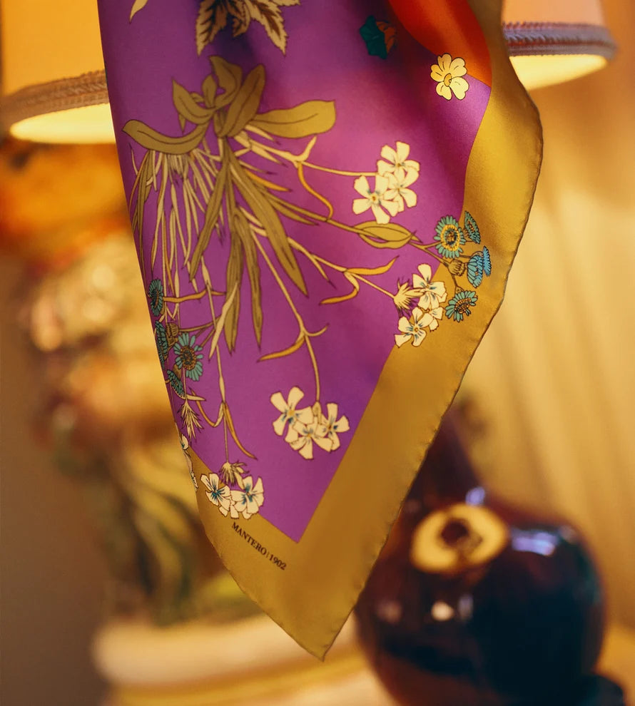 Foulard Piccolo Twill Seta Viola