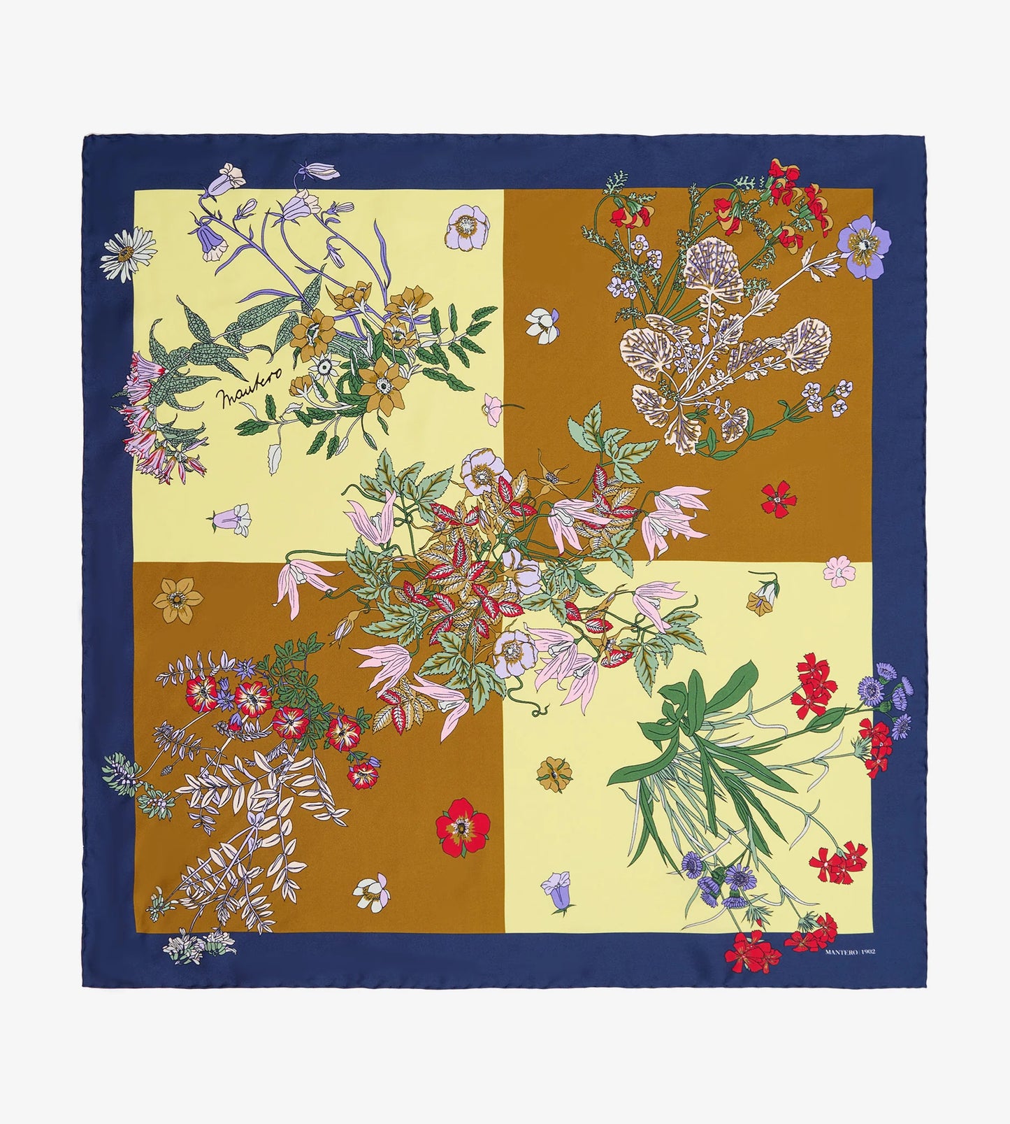 Foulard Piccolo Twill Seta Blu