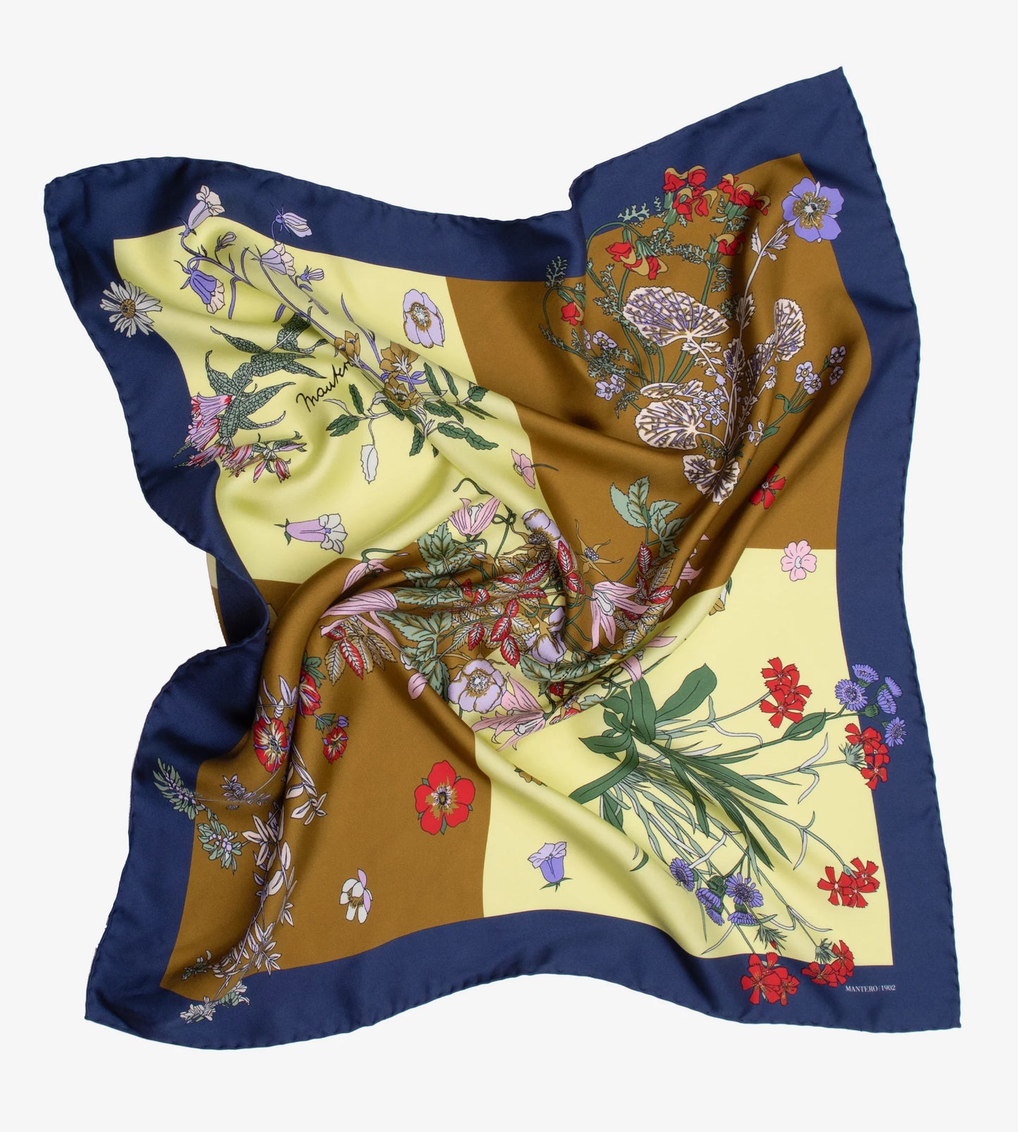 Foulard Piccolo Twill Seta Blu