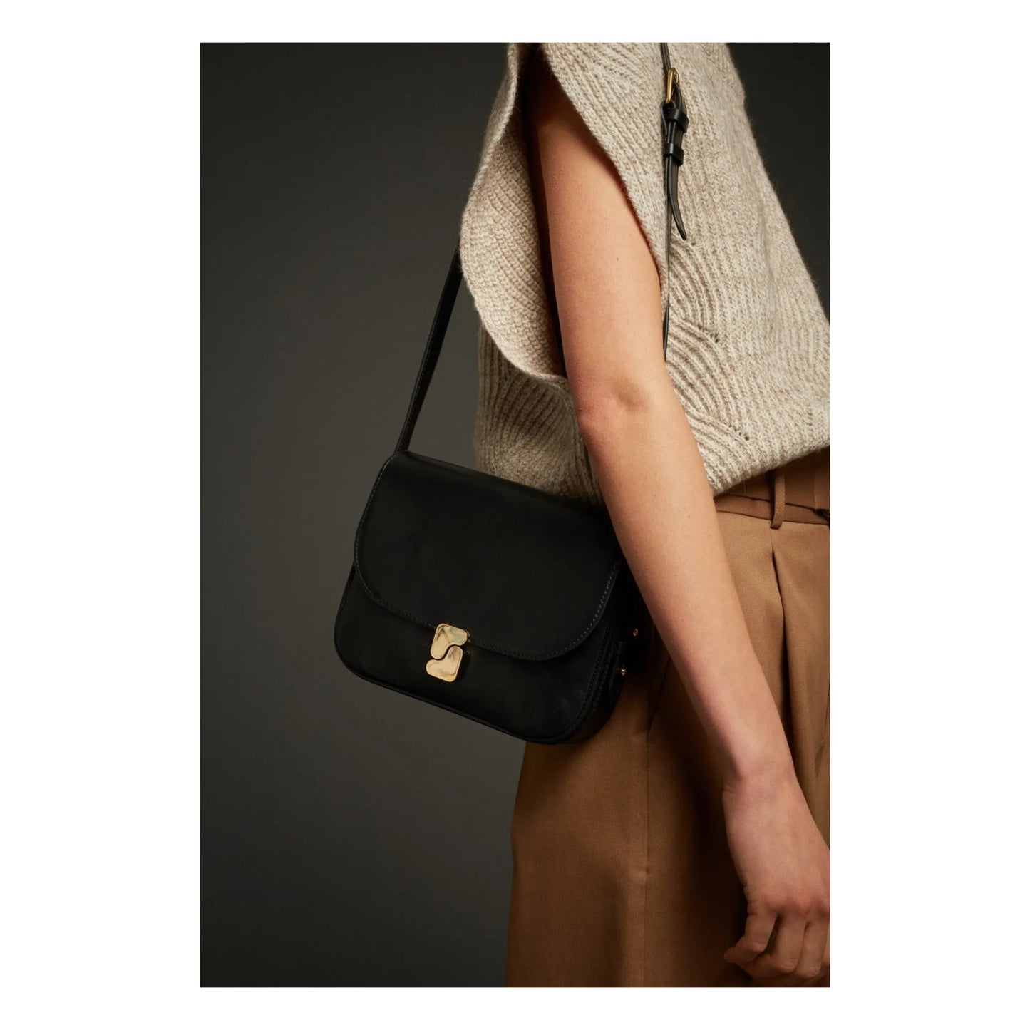Borsa Tracolla Pelle Nera