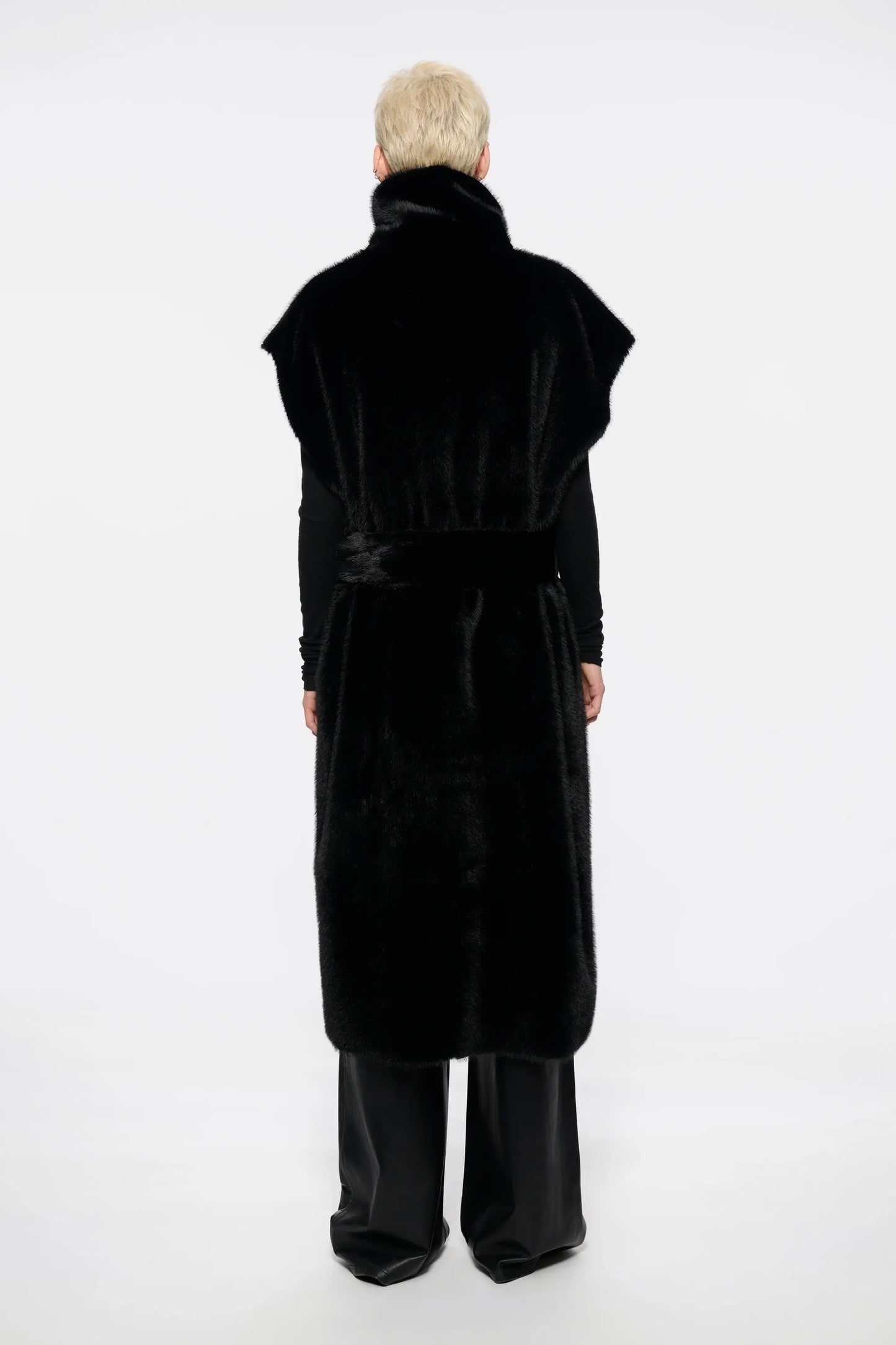 Gilet Lungo Double Nero