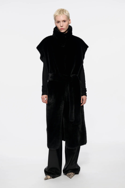 Gilet Lungo Double Nero