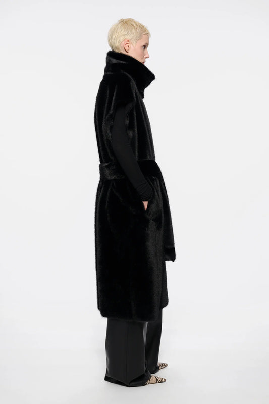 Gilet Lungo Double Nero