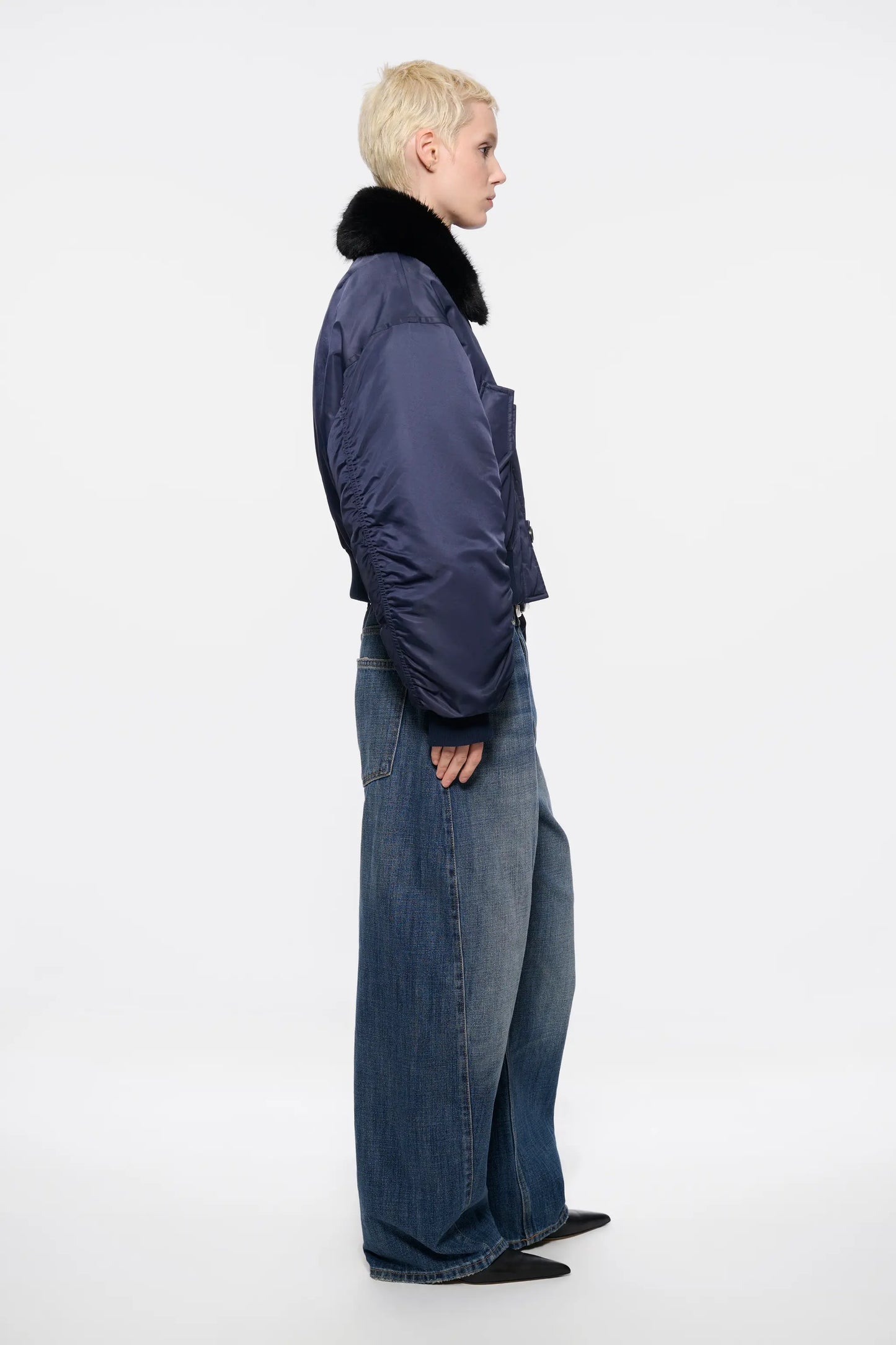 Bomber Corto Blu Navy