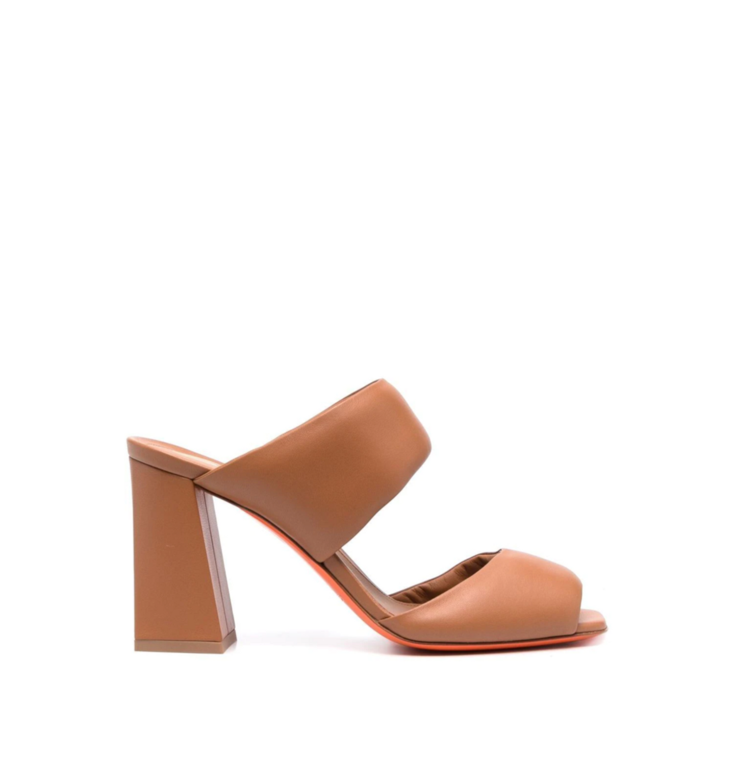 Mule Open-Toe  in Pelle Marrone