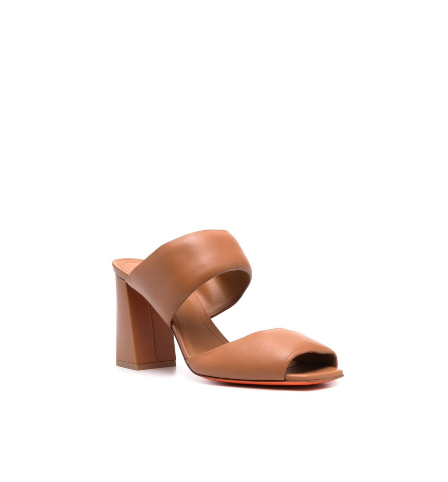 Mule Open-Toe  in Pelle Marrone