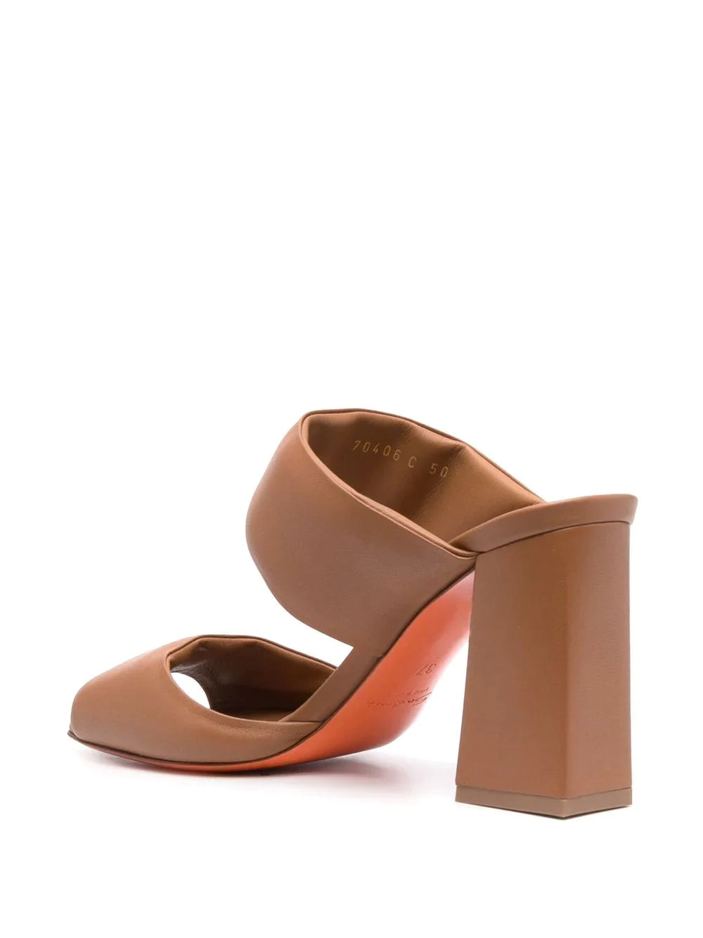 Mule Open-Toe  in Pelle Marrone