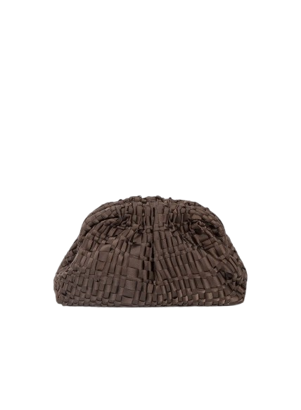 Clutch Satin Marrone