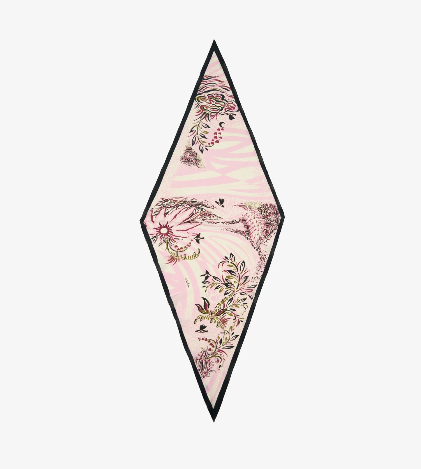 Scialle Losanga Seta Rosa