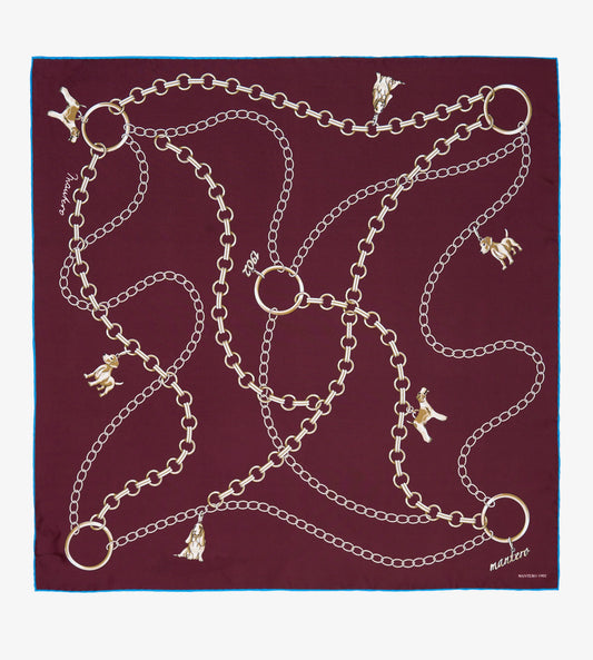 Small Carré Yorkshire Jewelry Bordeaux