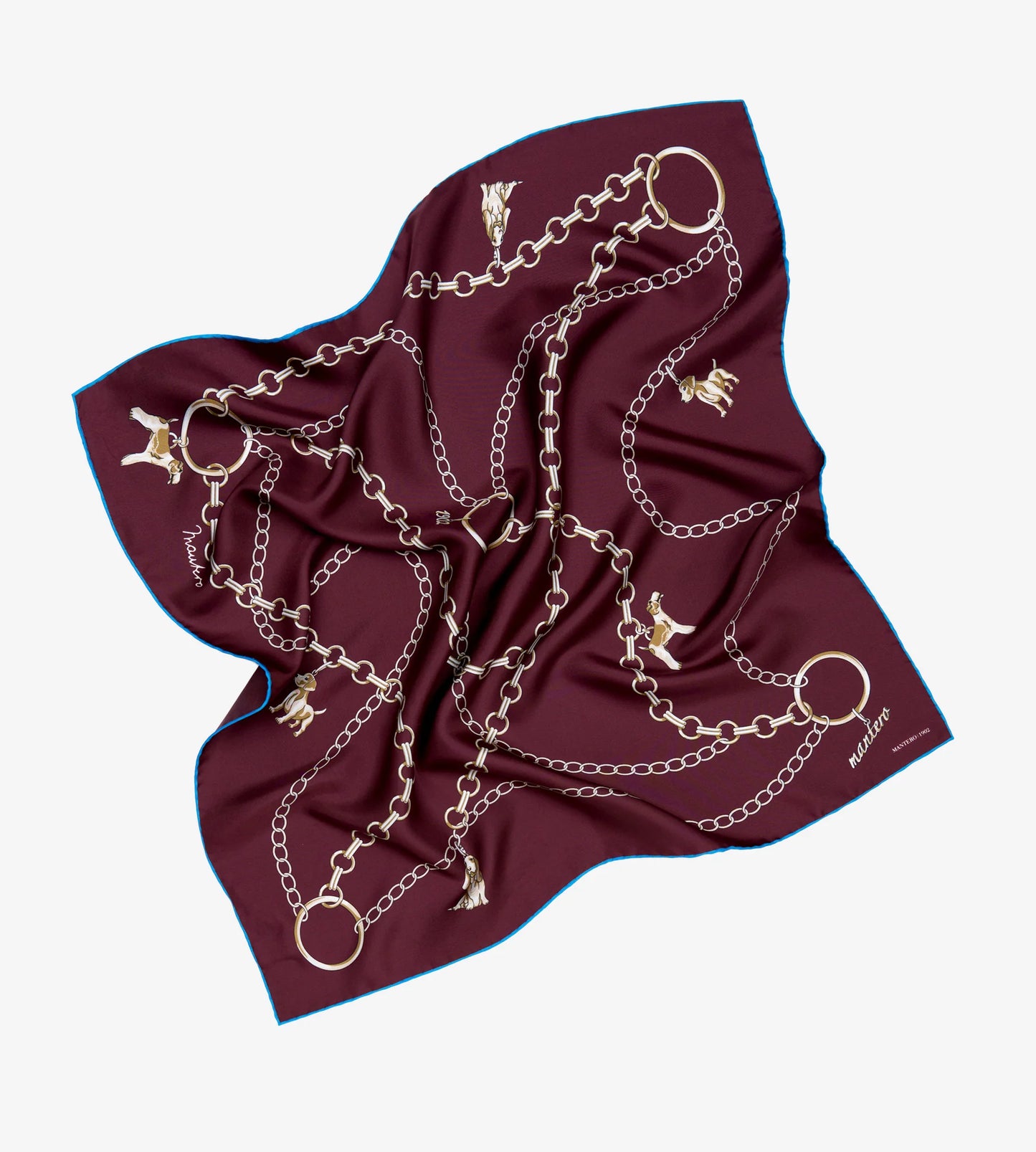 Small Carré Yorkshire Jewelry Bordeaux