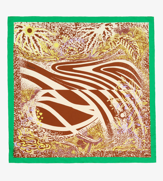 Foulard Twill Seta Marrone