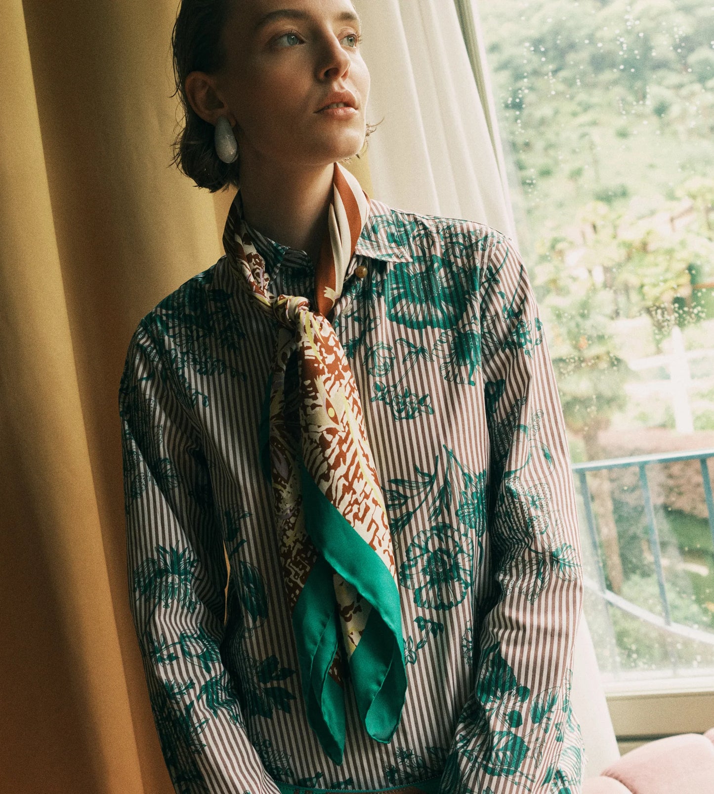Foulard Twill Seta Marrone