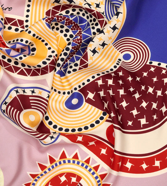 Foulard Roland Garros Rosa