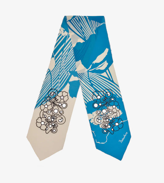 Foulard Cravatta Muguet Celeste