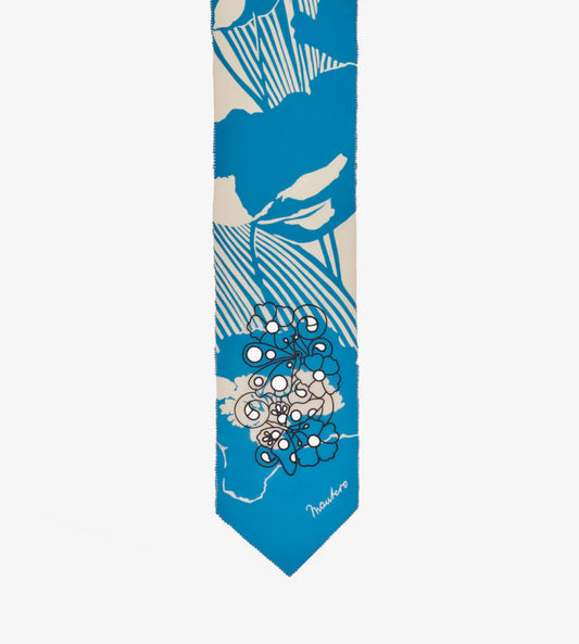 Foulard Cravatta Muguet Celeste