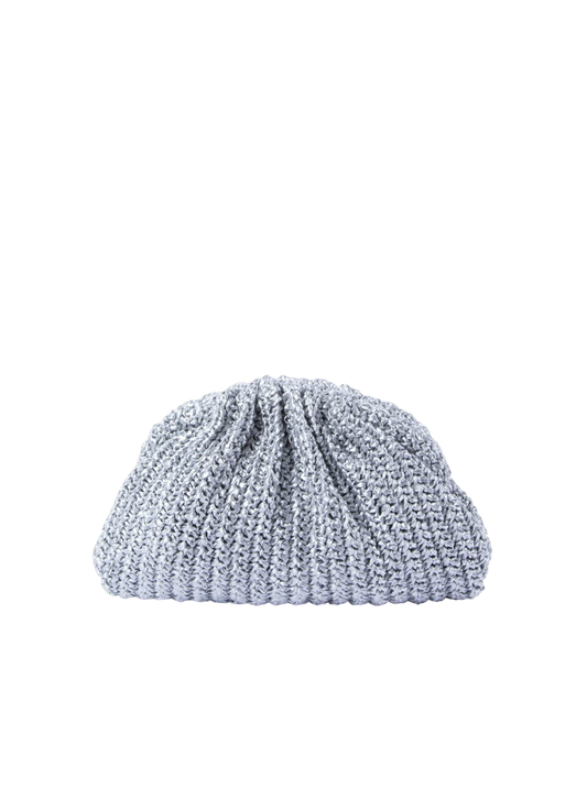 Clutch Crochet Argento