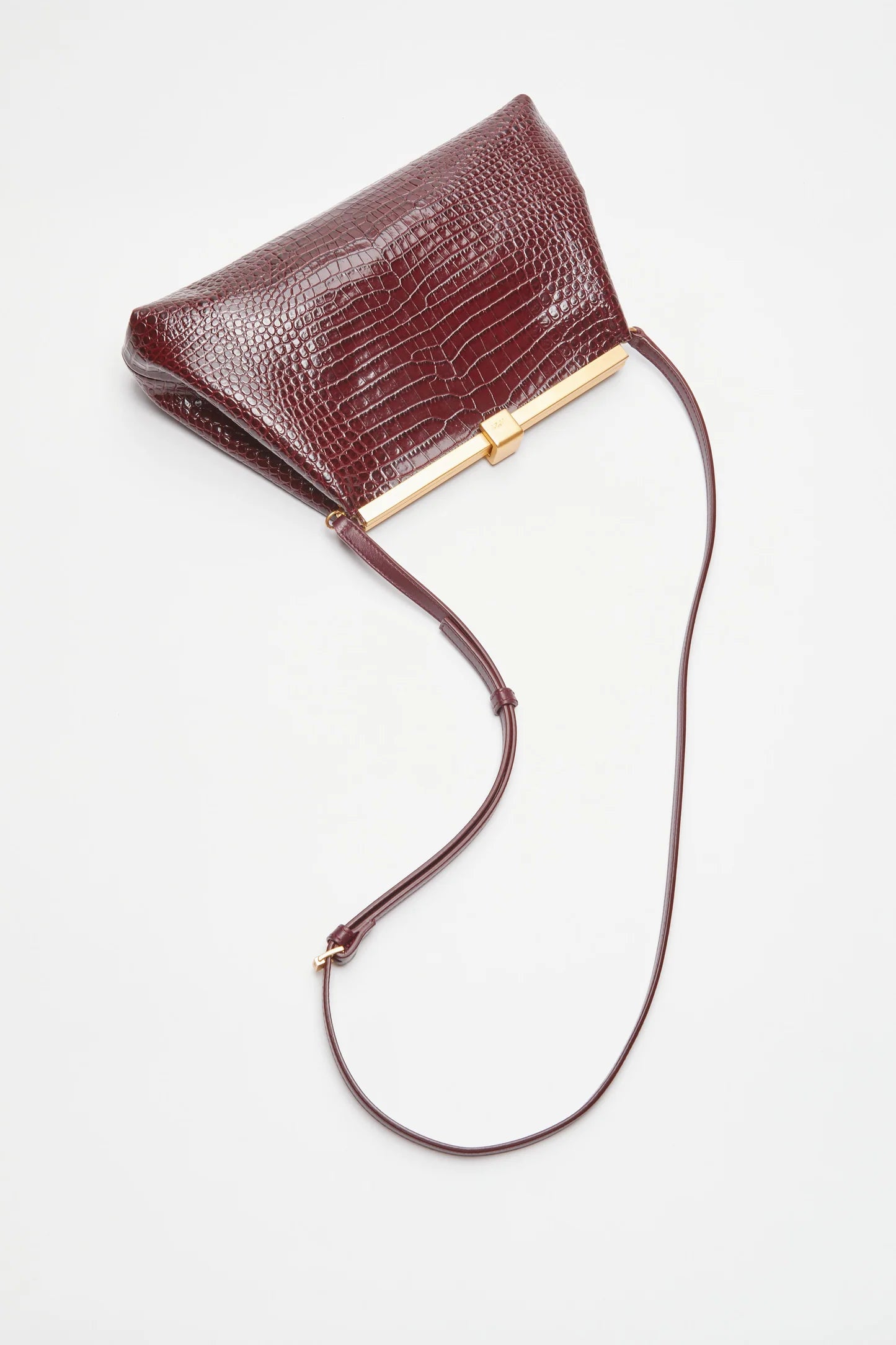 Borsa Jeanne Croc Vernice Bordeaux