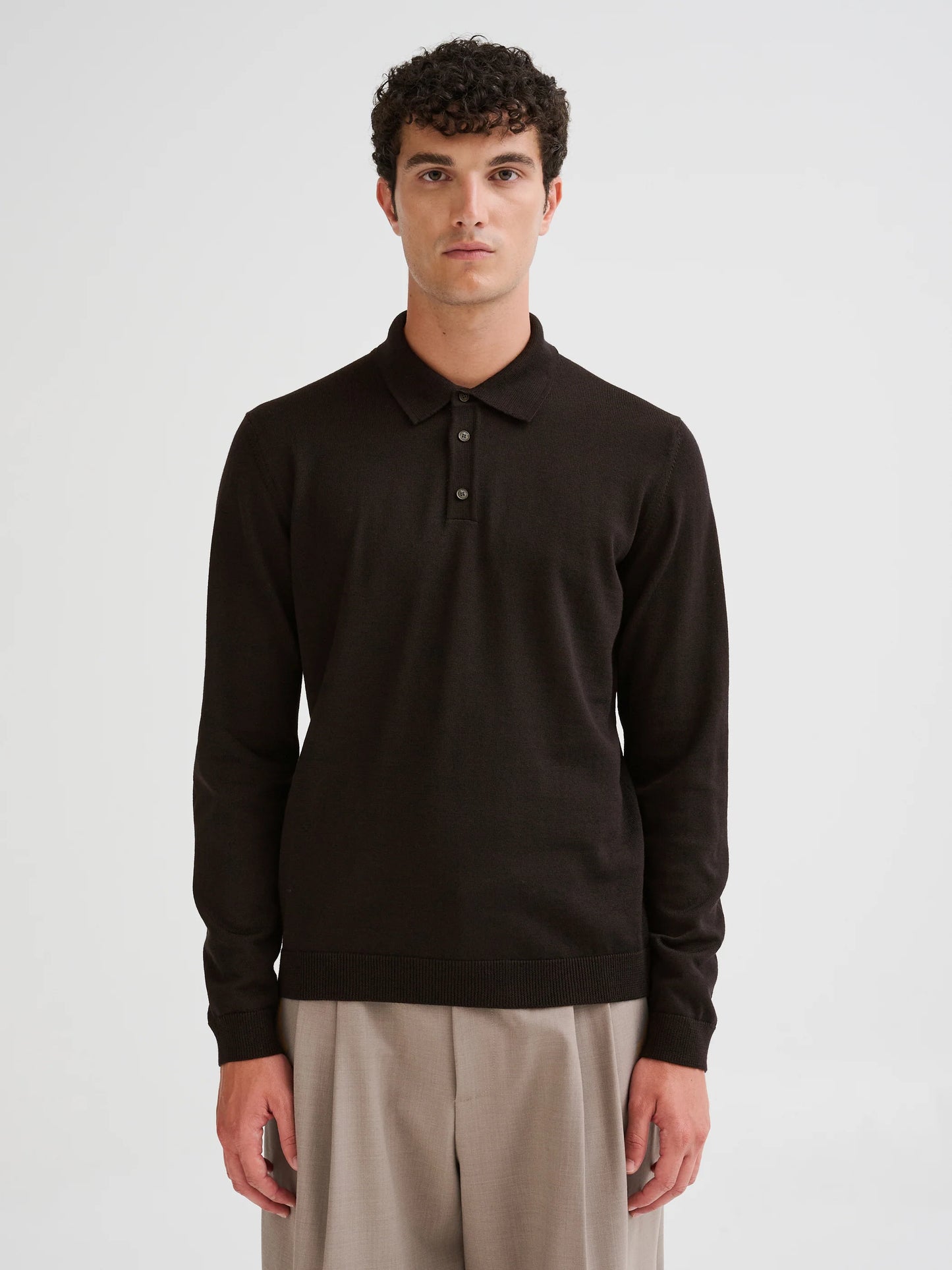 Polo Lana Merinos Extrafine Moro