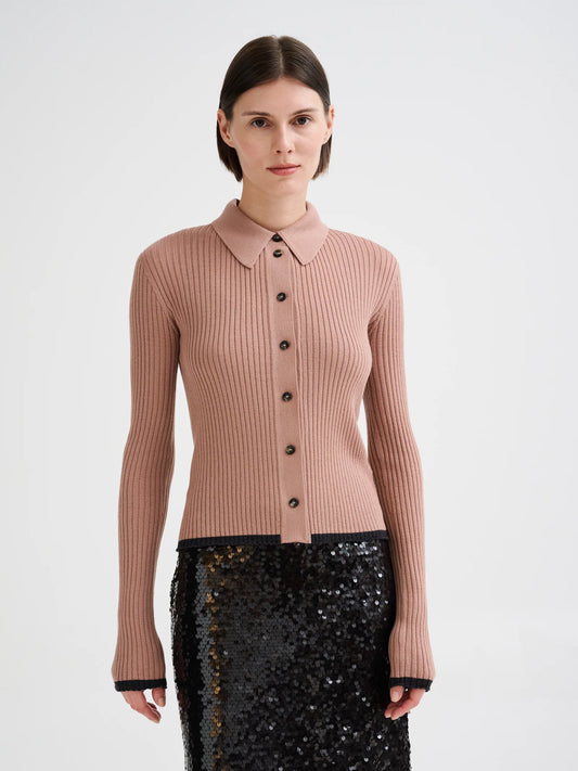 Camicia  Coste Lana Merino Rosa