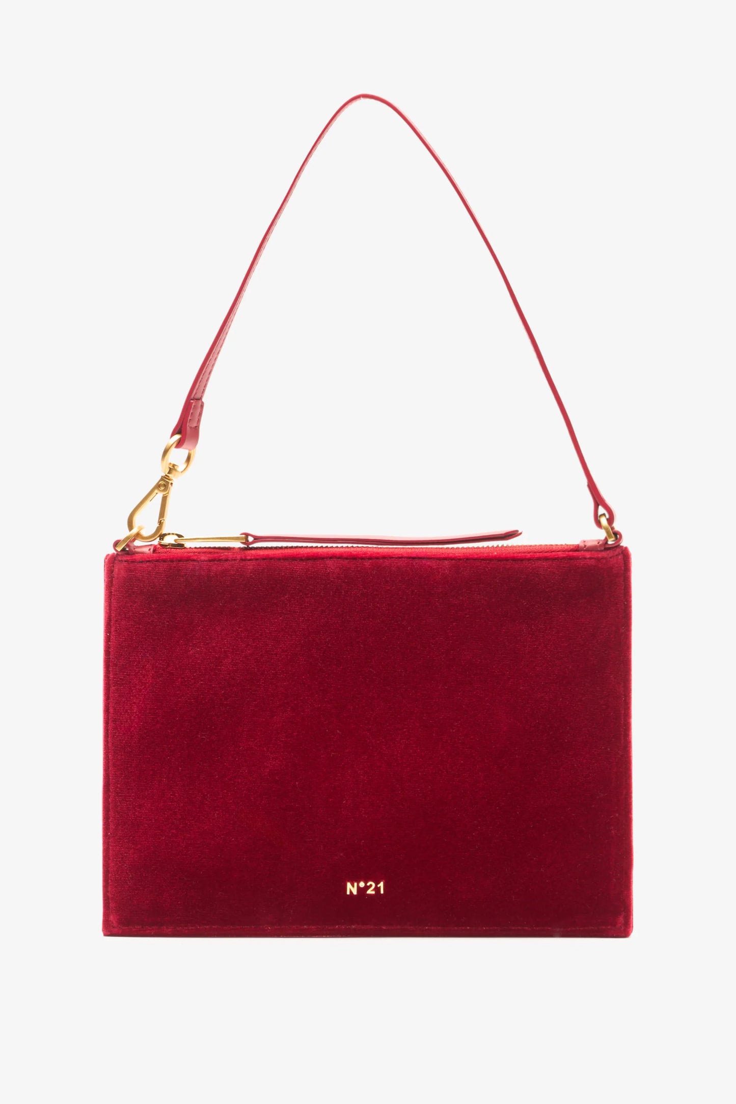 Pochette Flat in Velluto  Rosso