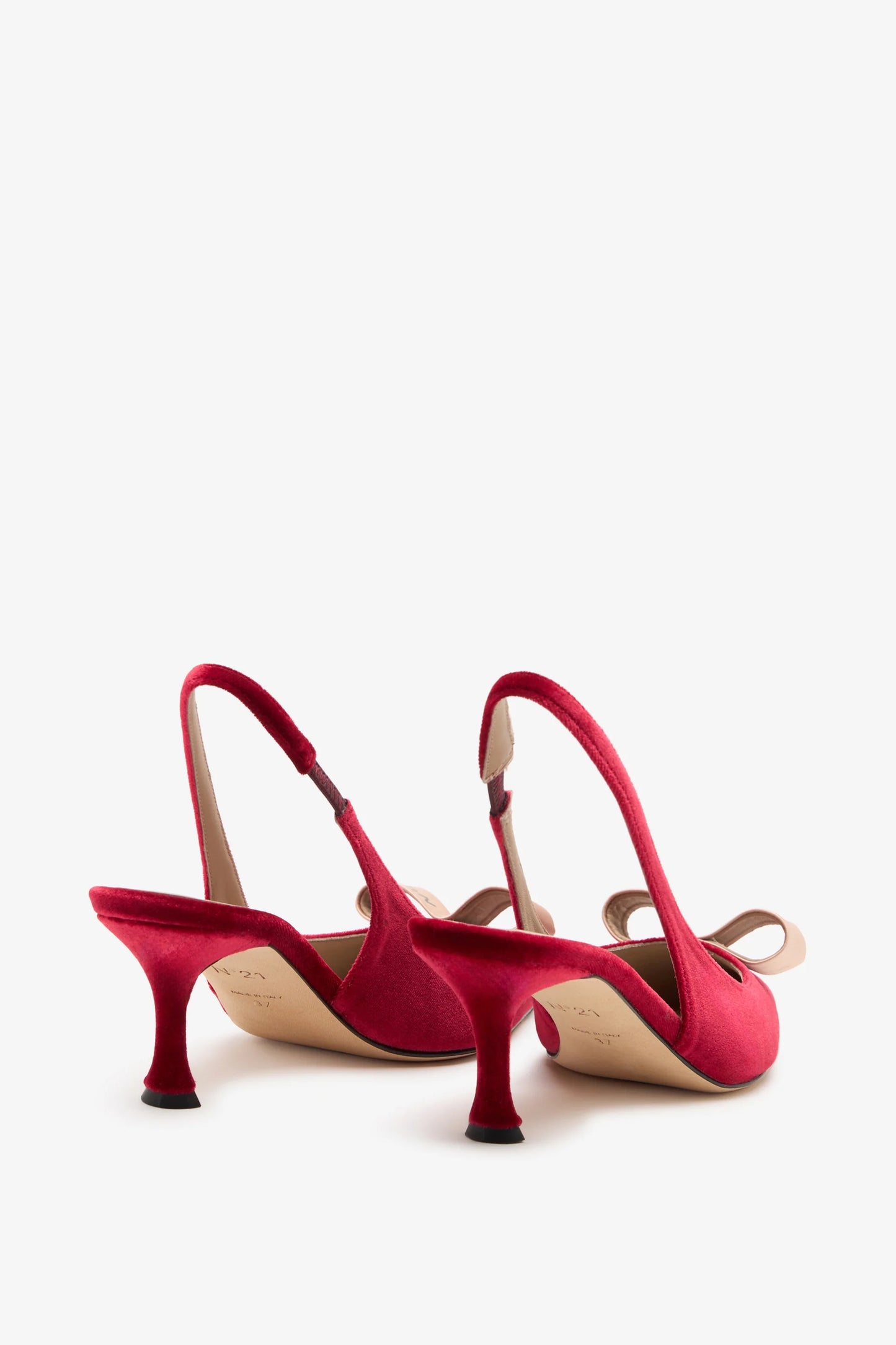 Slingback Velluto Rosso