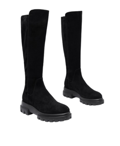 Stivale Stretch Suede Nero