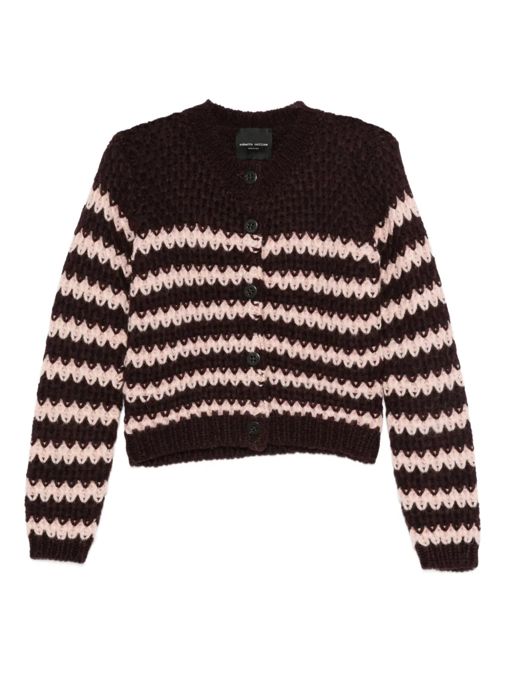 Cardigan Righe Rosa/Bordeaux
