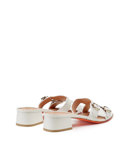 Women's Sneaker in White Tumbled Leather