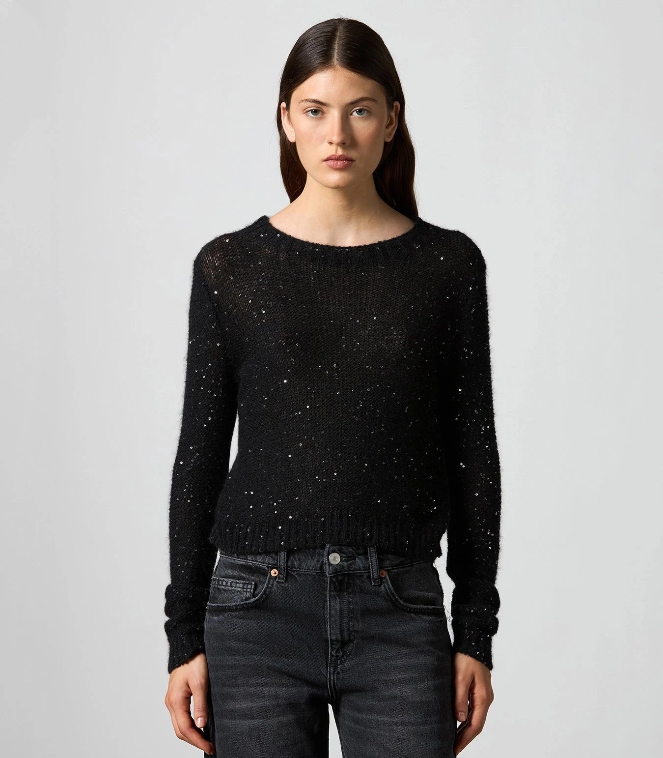 Maglia Paillettes Nera