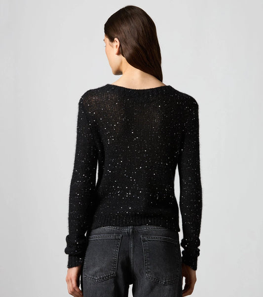 Maglia Paillettes Nera