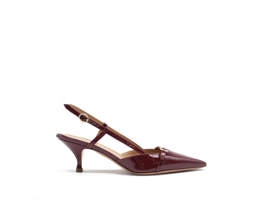 Sling Back  Vernice Burgundy