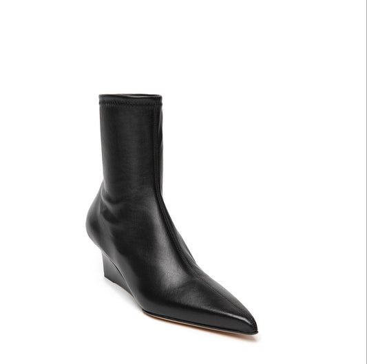Stivaletto Zeppa Pelle Nera
