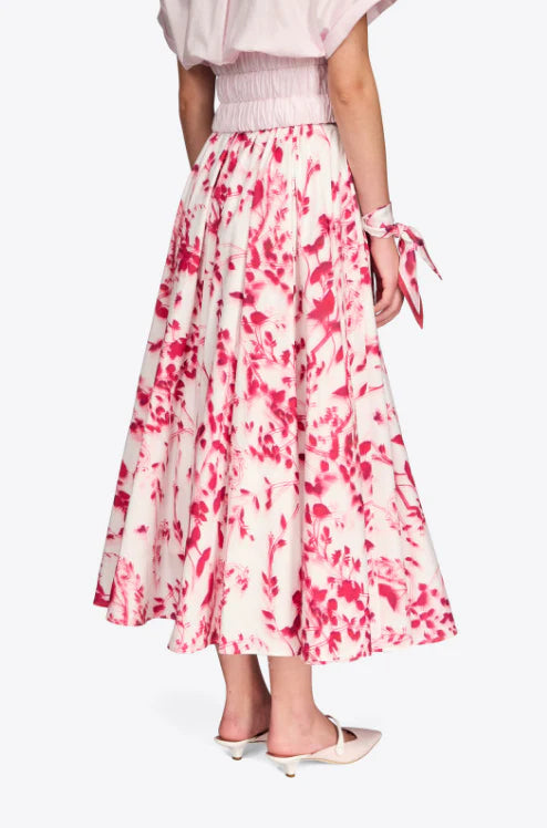 Gonna Fantasia Cotone Rosa