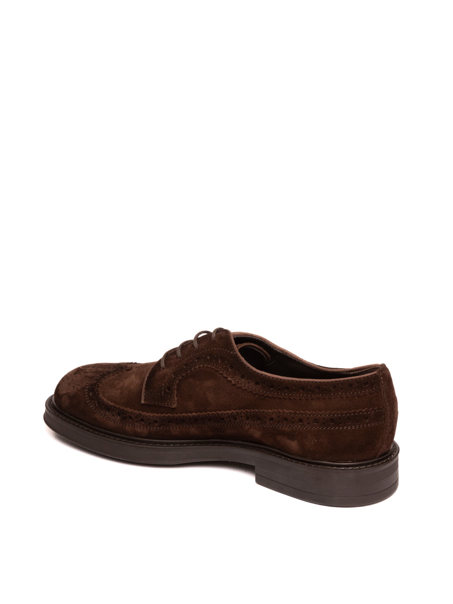 Derby Full Brogue Suede Marrone