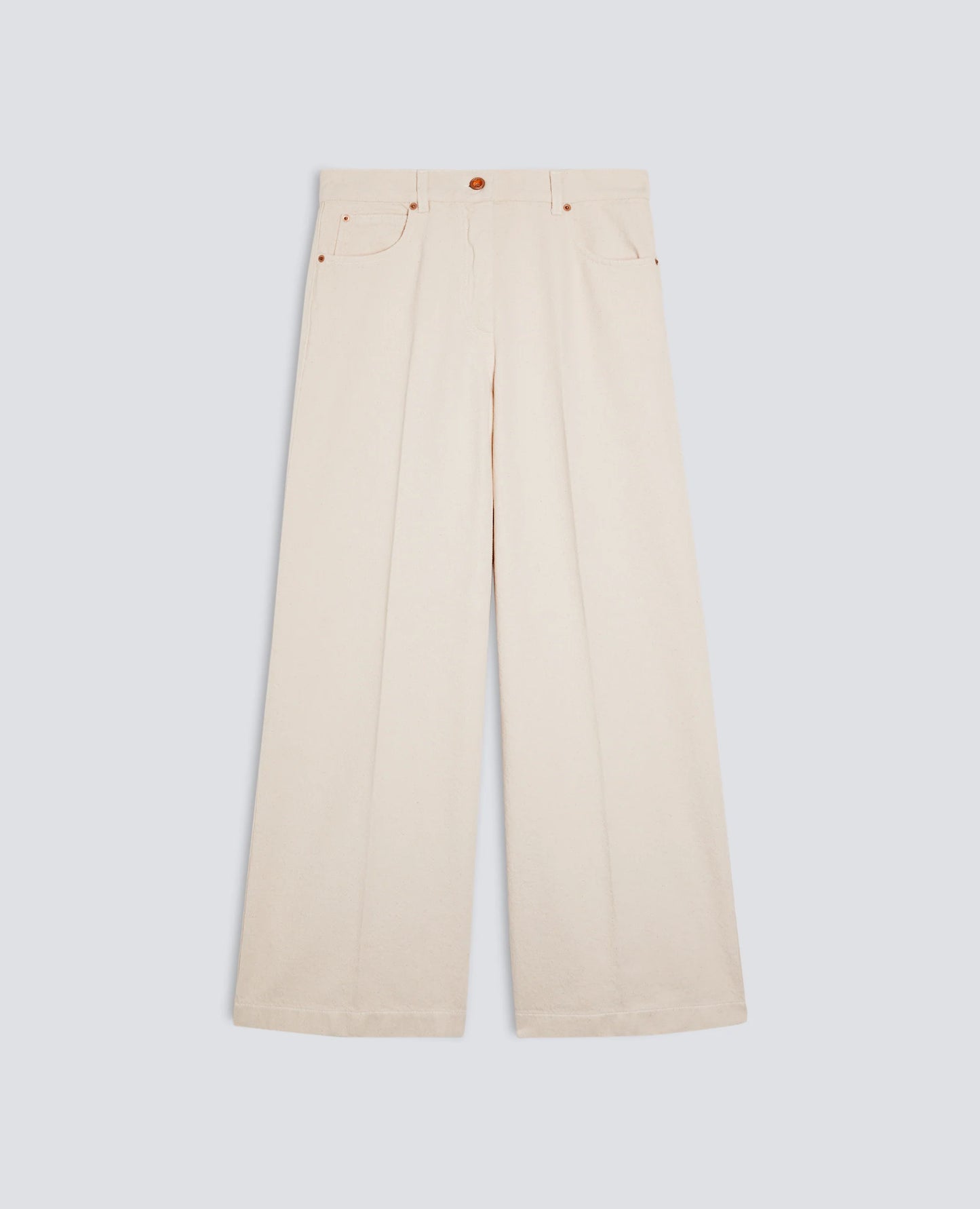 Pantalone Wide Leg Denim Burro