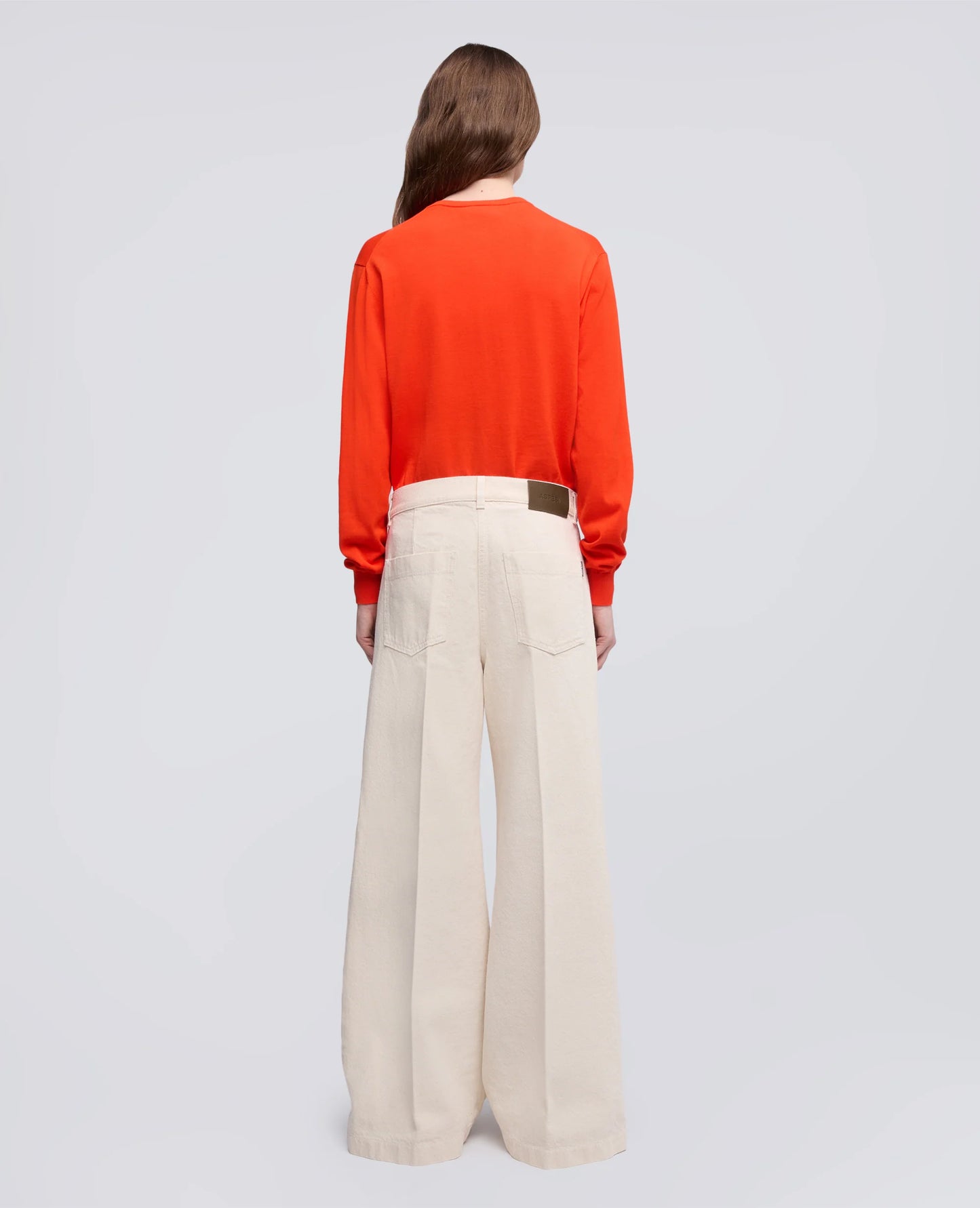 Pantalone Wide Leg Denim Burro