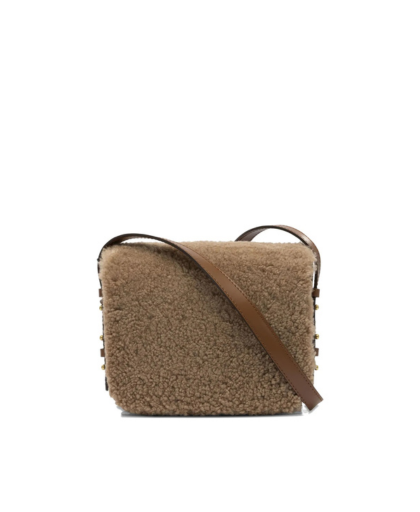 Borsa Tracolla Shearling Beige