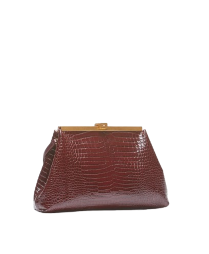 Borsa Jeanne Croc Vernice Bordeaux