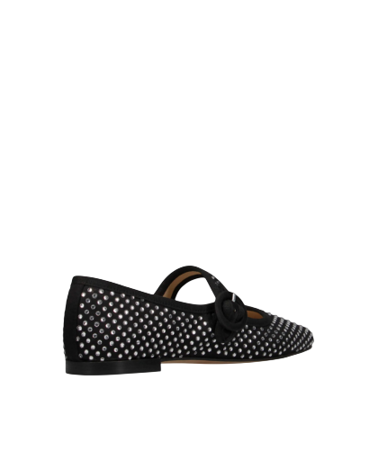 Ballerina Georgia Strass Satin Nera