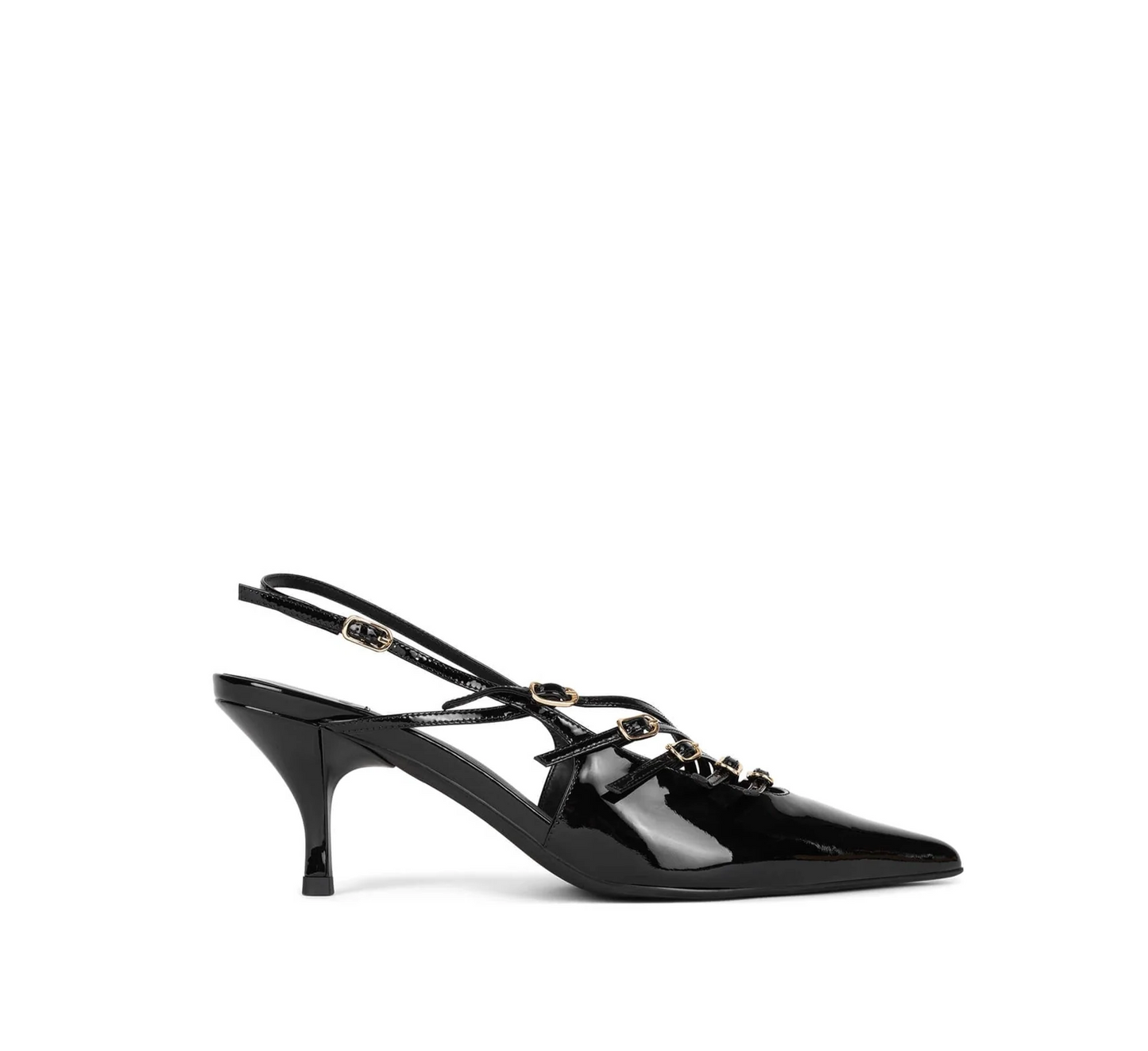 Slingback Vernice Nera