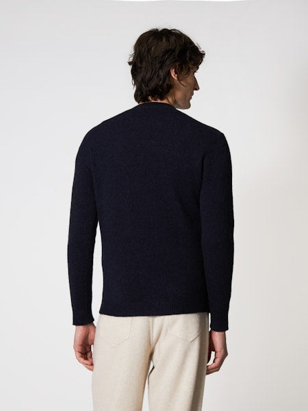 Maglione Girocollo Blu Navy