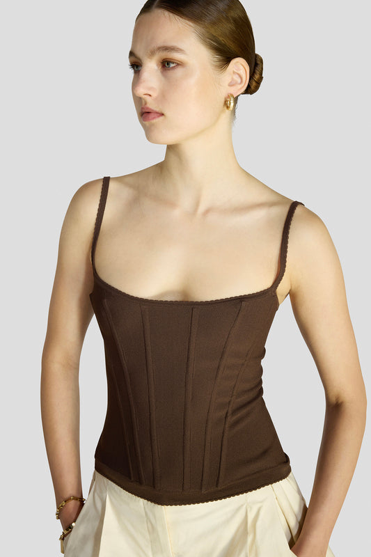 Corpetto Viscosa Moro
